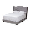 Baxton Studio Alesha Modern Grey Upholstered Queen Size Bed 149-8930